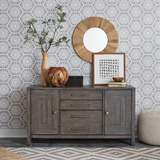 Modern Farmhouse Credenza, Dusty Charcoal