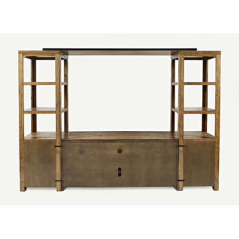 Telluride Rustic Distressed Pine Entertainment Center with 60