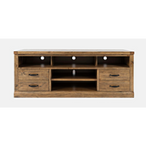 Telluride Rustic Distressed Pine Entertainment Center with 70" TV Console, Gold