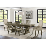 Stanford Standard Height 7PC Dining Set-Table, 4 Side Chairs & 2 Parson Chairs