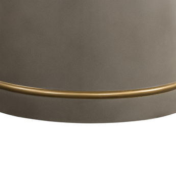 Pinni Grey Concrete Round Dining Table with Bronze Painted Accent, N/A