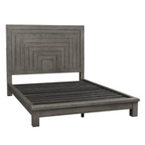 Modern Farmhouse Platform Bed, Queen, Dusty Charcoal