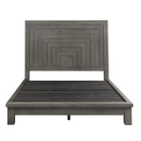 Modern Farmhouse Platform Bed, Queen, Dusty Charcoal