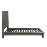 Modern Farmhouse Platform Bed, Queen, Dusty Charcoal