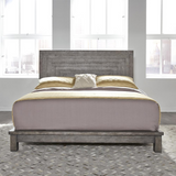 Modern Farmhouse Platform Bed, Queen, Dusty Charcoal