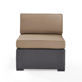 Biscayne Outdoor Wicker Armless Chair Mocha/Brown
