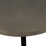 Chester Modern Concrete and Acacia Round Coffee Table