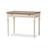 Marquetterie French Provincial Weathered Oak and Whitewash Writing Desk