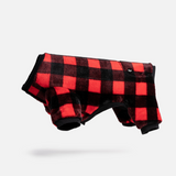 Buffalo Plaid Dog Pajama - Red