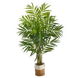 8ft. King Palm Artificial Tree with 12 Bendable Branches in Handmade Natural Jute and Cotton Planter