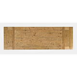 Telluride Rustic Distressed Pine 127" Trestle Counter Table with Two Leaves, Gold