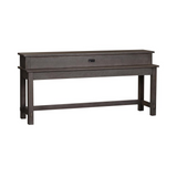 Modern Farmhouse Console Bar Table, W78 x D21 x H37, Dusty Charcoal