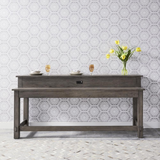 Modern Farmhouse Console Bar Table, W78 x D21 x H37, Dusty Charcoal