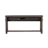 Modern Farmhouse Console Bar Table, W78 x D21 x H37, Dusty Charcoal