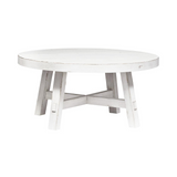 Modern Farmhouse Splay Leg Round Cocktail Table, Flea Market White