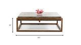 15" Concrete And Metal Coffee Table