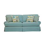 Classics Coastal Aqua Sofa with Four Accent Pillows