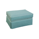 Classics Aqua Upholstered Ottoman