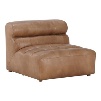 Ramsay Leather Armless Chair Tan