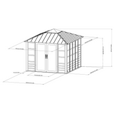 Sunjoy SummerCove Outdoor Sunroom 11 ft. x 11 ft. Black Hardtop Gazebo