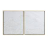 Hand Embellished Abstract 2-piece Framed Canvas Wall Art Set