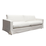 Savannah Slip-Cover Sofa in White Natural Linen by Diamond Sofa