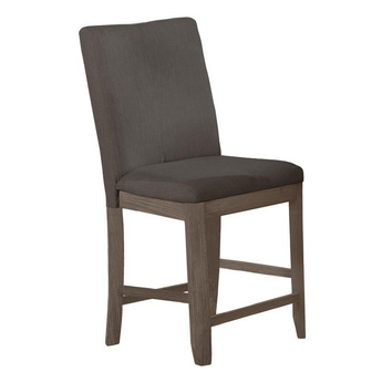 Gray linen fabric counter height dining side chairs (SET OF 2)