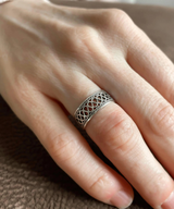 Sterling Silver Filigree Art Statement Band Ring