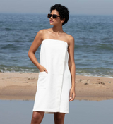 Women's White Turkish Cotton Towel Wrap