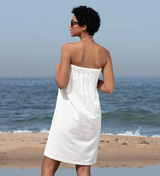 Women's White Turkish Cotton Towel Wrap