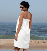 Women's White Turkish Cotton Towel Wrap