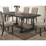 Katrina Solid Wood Rectangular Dining Table in Weathered Gray