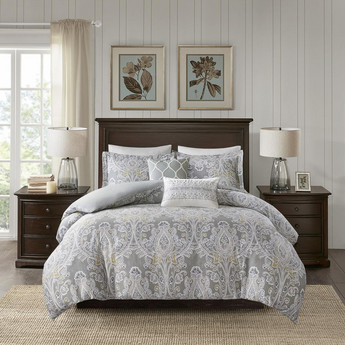 100% Cotton Sateen Printed 5pcs Duvet Set,HH12-1622