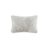 100% Cotton Sateen Oblong Pillow w/ Emb. Paisley