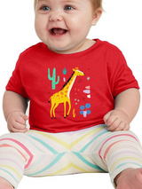 Giraffe Doodle Style Safari Bodysuit -Image by Shutterstock