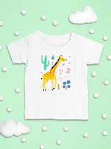 Giraffe Doodle Style Safari Bodysuit -Image by Shutterstock