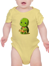 Cartoon Turtle Eating Pizza Bodysuit -Image by Shutterstock