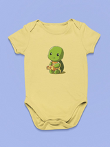 Cartoon Turtle Eating Pizza Bodysuit -Image by Shutterstock