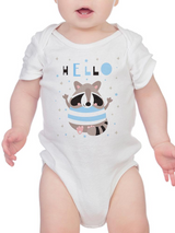 Raccoon Hello Bodysuit -Image by Shutterstock