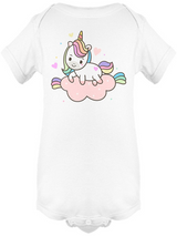 Kawaii Unicorn Baby Animal  Bodysuit Baby's -Image by Shutterstock