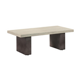 Abbey Concrete and Grey Oak Wood Dining Table