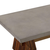 Picadilly Rectangle Dining Table in Acacia Wood and Concrete