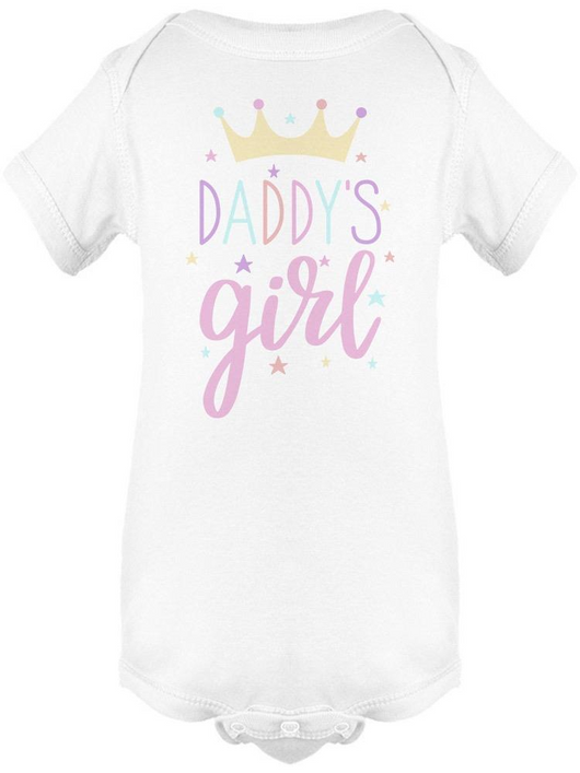 Daddy's Girl Cute Crown Stars Bodysuit Baby's -Image by Shutterstock