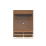 City 1.2 Floating Wall Theater Entertainment Center in Maple Cream and Off White
