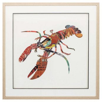 Paper Collage Lobster Wall art