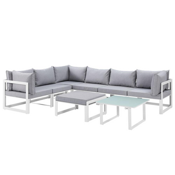 Fortuna 8 Piece Outdoor Patio Sectional Sofa Set