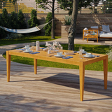 Northlake 85" Outdoor Patio Premium Grade A Teak Wood Dining Table - Natural EEI-3430-NAT