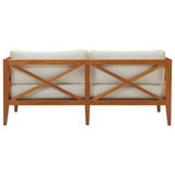 Northlake Outdoor Patio Premium Grade A Teak Wood Sofa - Natural White EEI-3427-NAT-WHI