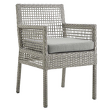 Aura 7 Piece Outdoor Patio Wicker Rattan Set - Gray Gray EEI-3560-GRY-GRY-SET