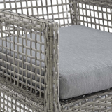 Aura 7 Piece Outdoor Patio Wicker Rattan Set - Gray Gray EEI-3560-GRY-GRY-SET